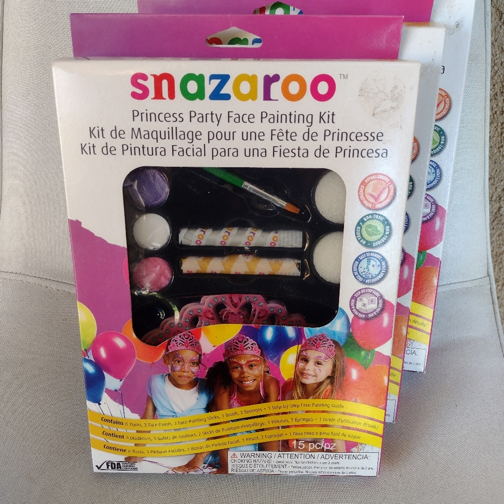 3 Snazaroo face painting princess kit